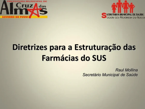 Diretrizes para a Estrutura o das Farm cias do SUS