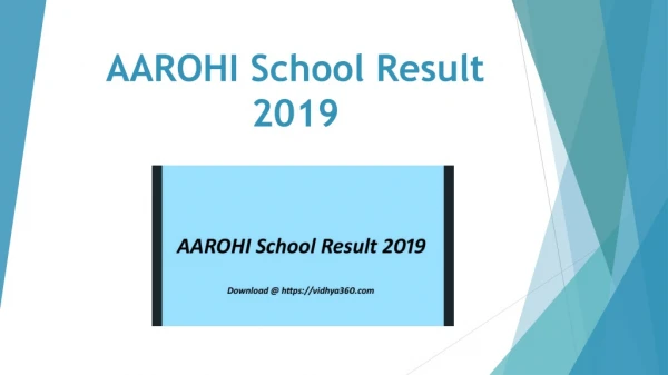 AAROHI School Result 2019, 895 Teaching, Non-Teaching Cut Off Marks