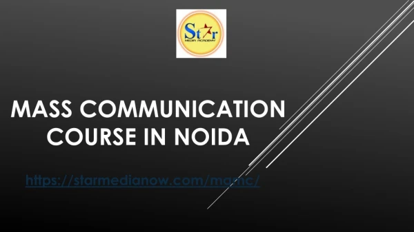 mass communication course in noida