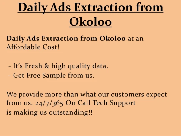 Daily Ads Extraction from Okoloo