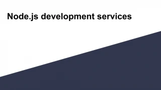 Node.js development services - slide 1