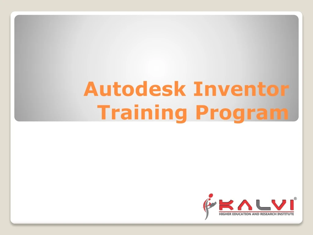 autodesk inventor training program