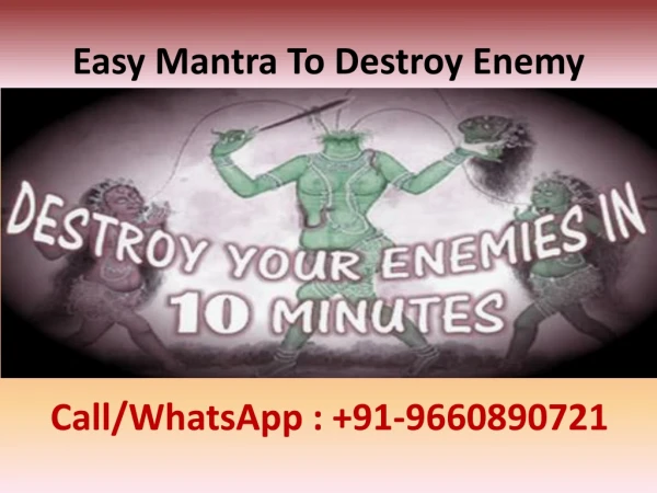 Easy Mantra To Destroy Enemy