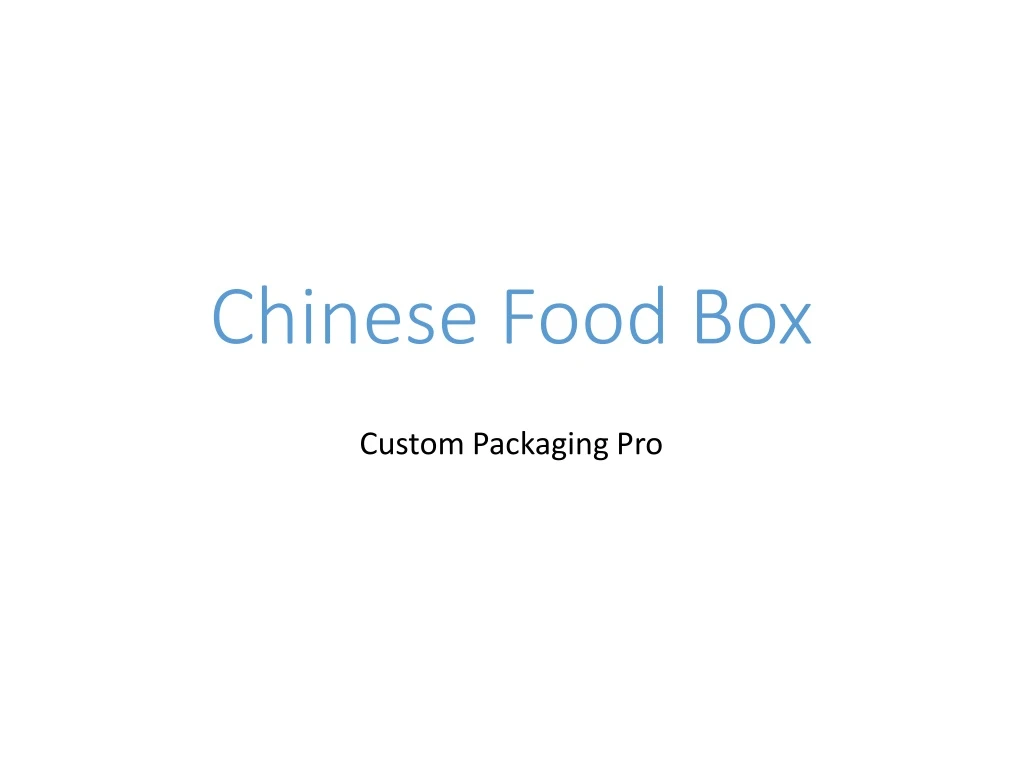 chinese food box
