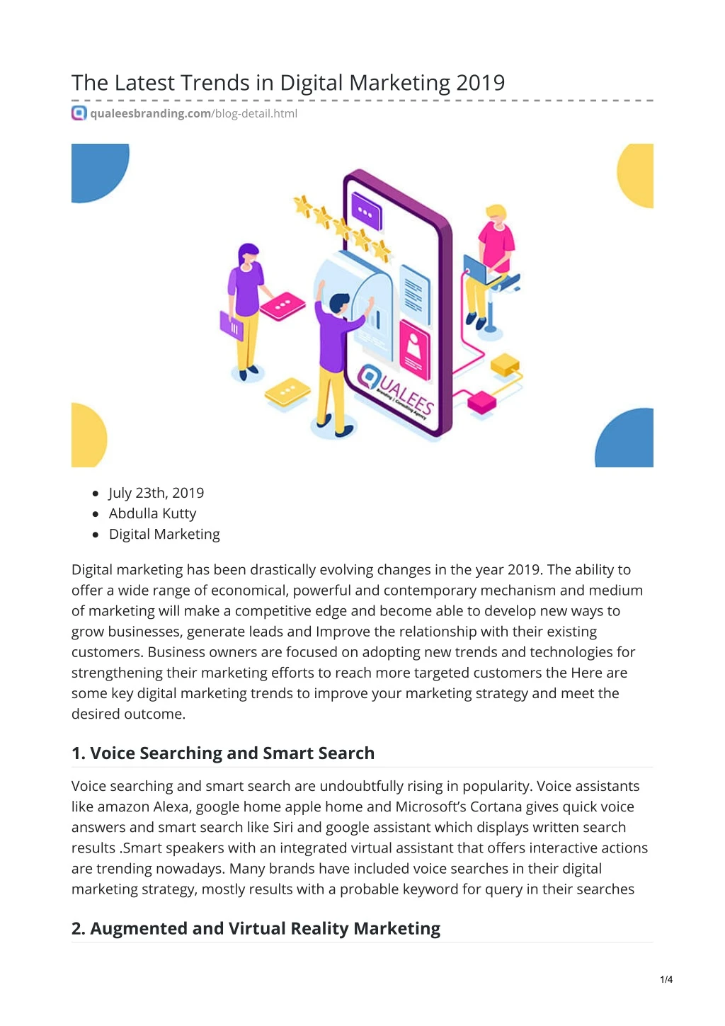 the latest trends in digital marketing 2019