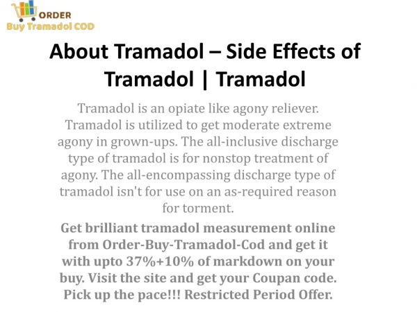 About Tramadol – Side Effects of Tramadol | Tramadol