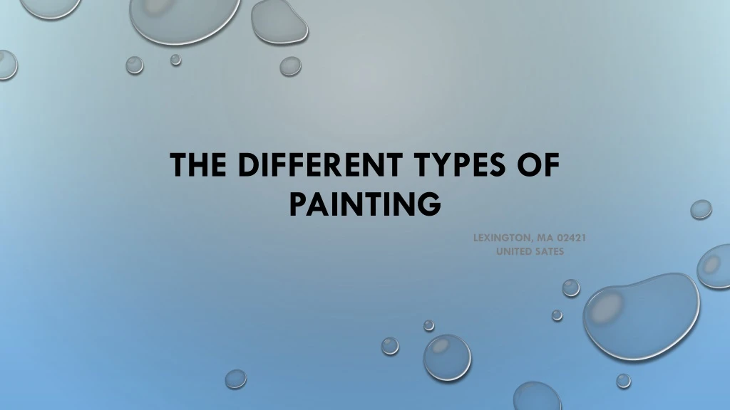 the different types of painting