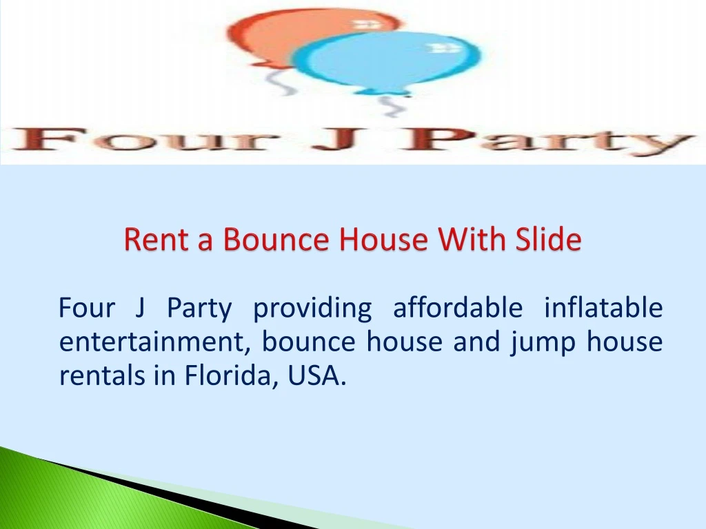 rent a bounce house with slide