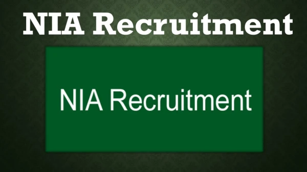 NIA Recruitment 2019- Apply For 65 Latest SI NIA Jobs Vacancies- Here