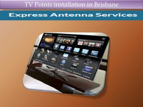 TV Points installation in Brisbane
