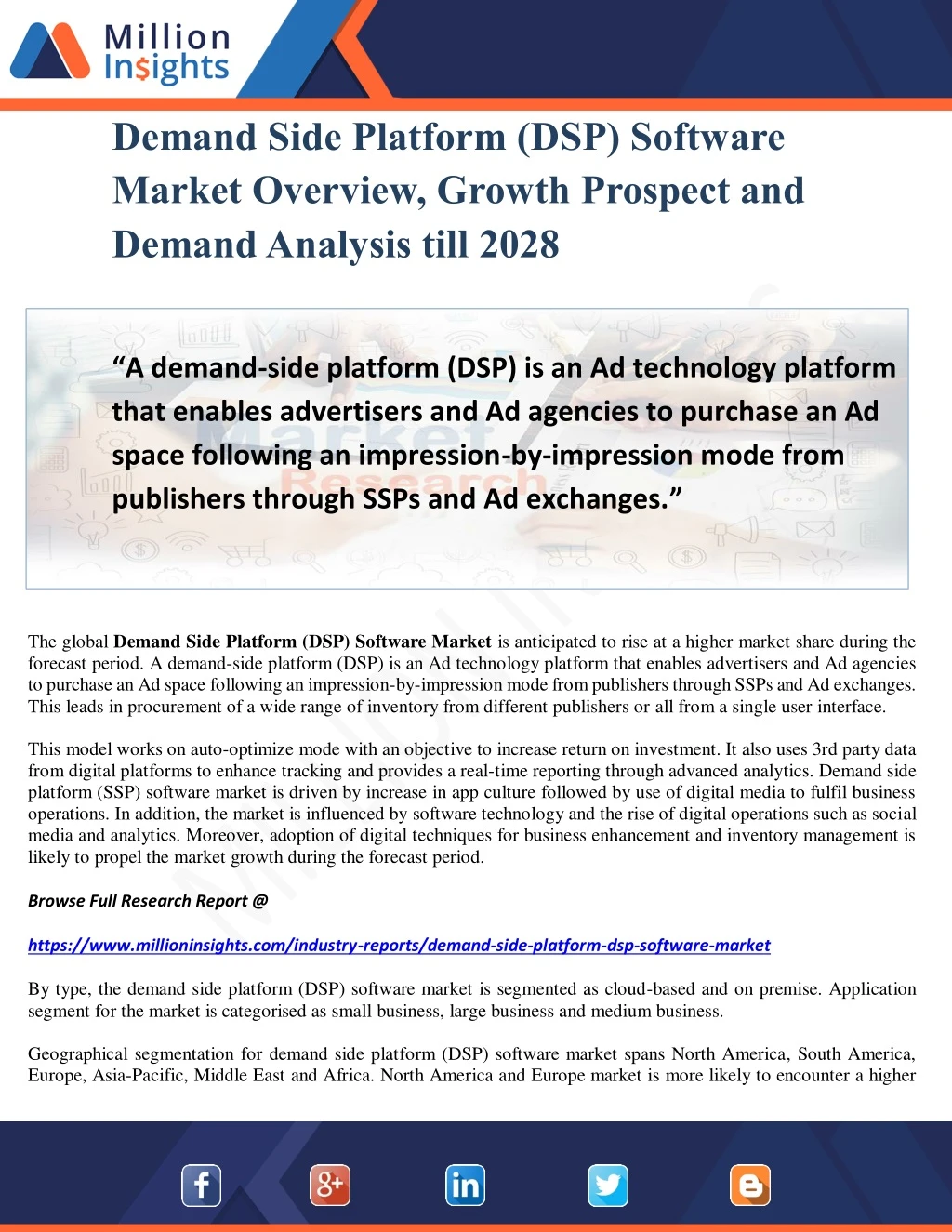 demand side platform dsp software market overview