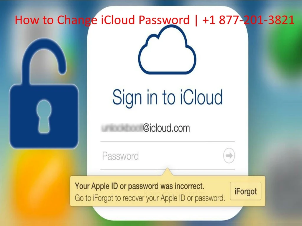 how to change icloud password 1 877 201 3821