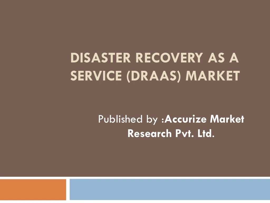 disaster recovery as a service draas market