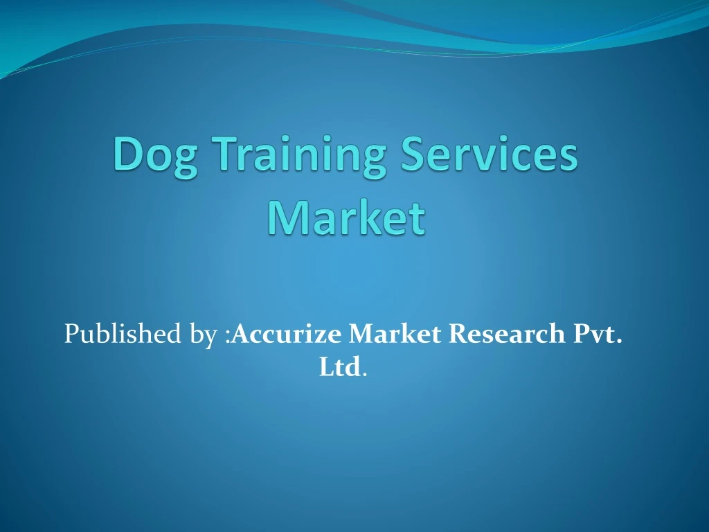 dog training services market