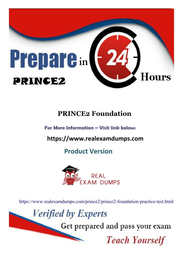Download Authentic PRINCE2-Foundation Exam Q&A Without Any Hidden Charges By Realexamdumps.com