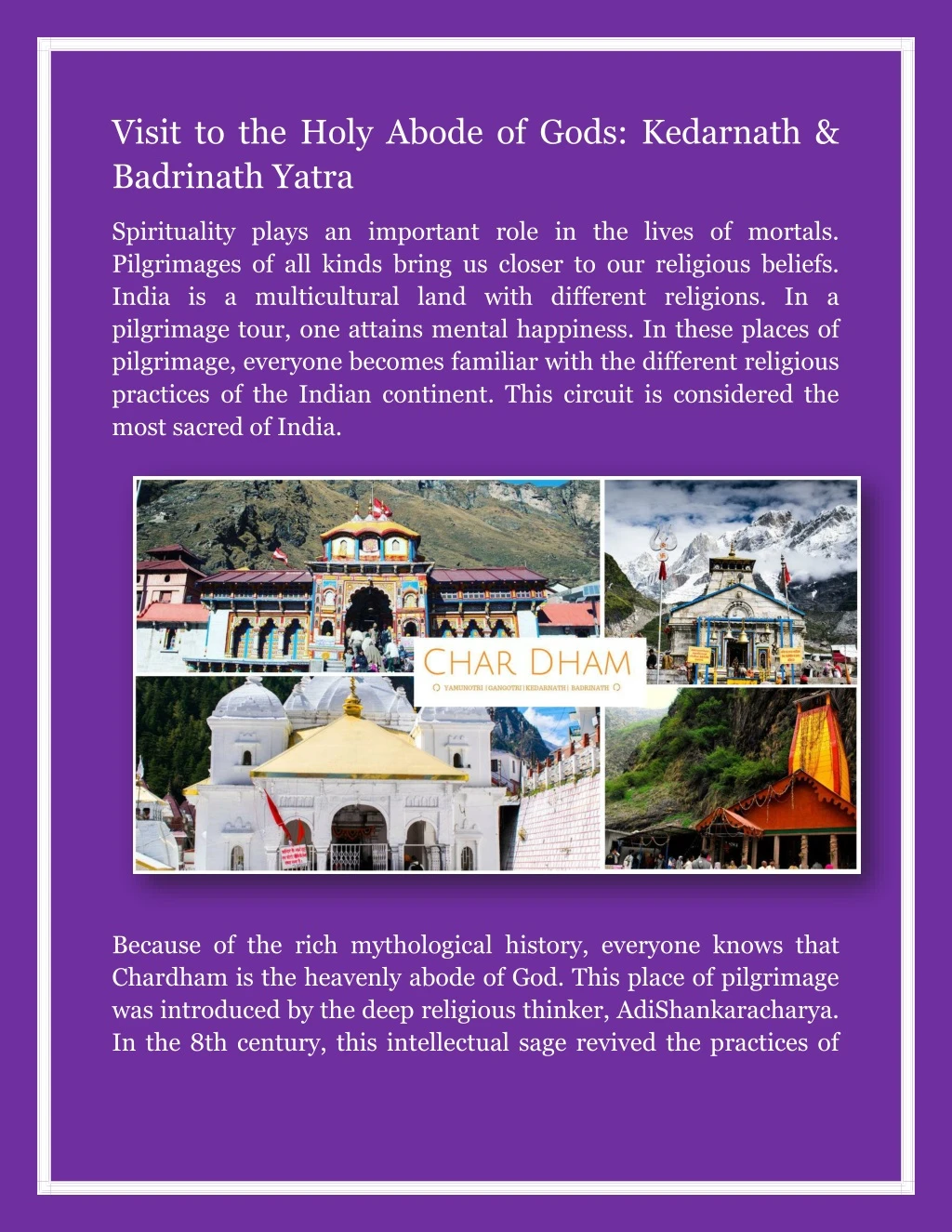 visit to the holy abode of gods kedarnath