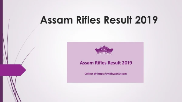 Assam Rifles Result 2019, assamrifles.gov.in Rifleman Cut Off, Merit List