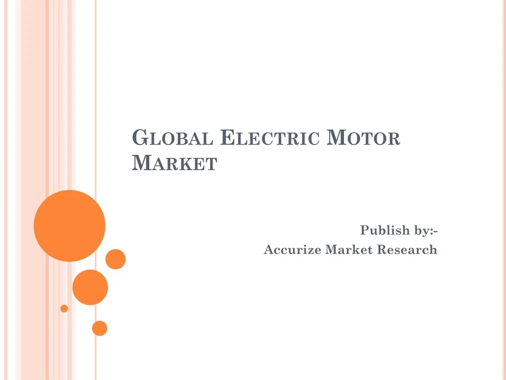 global electric motor market
