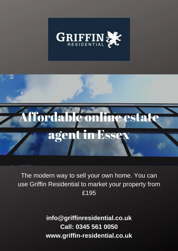 Affordable online estate agent in essex