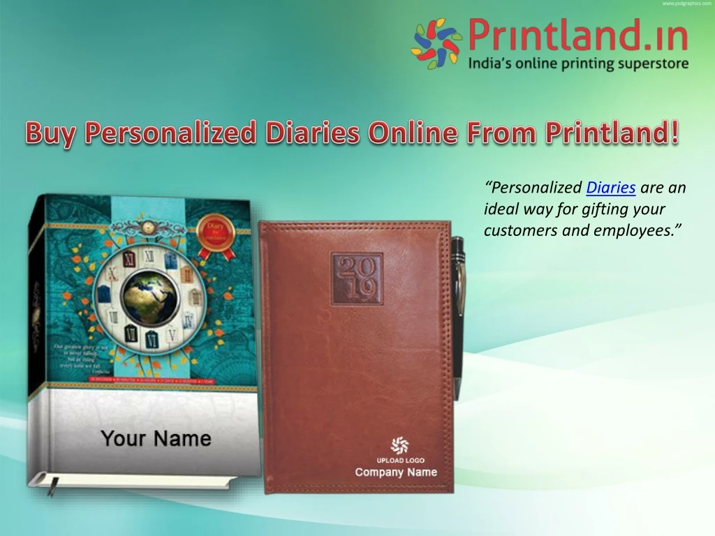 buy personalized diaries online from printland