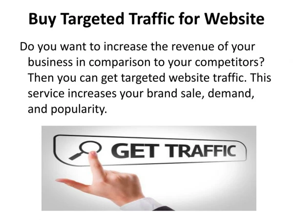 Buy Targeted Traffic for Website