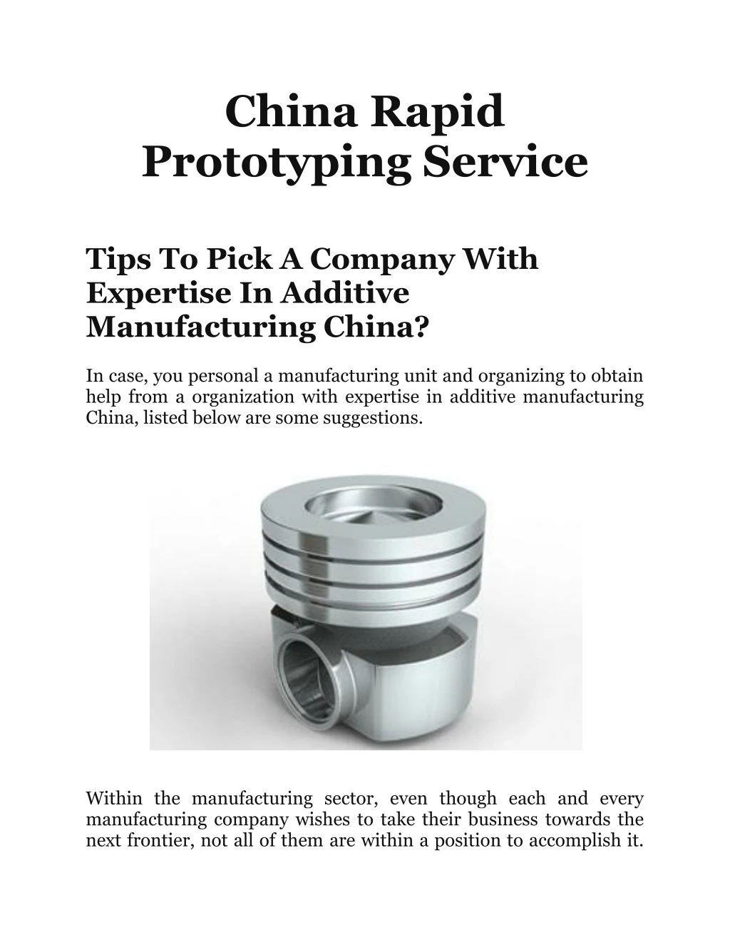 china rapid prototyping service