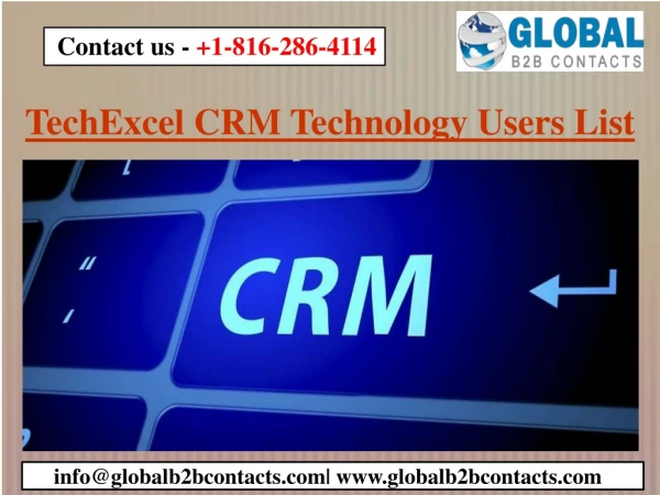 techexcel crm technology users list