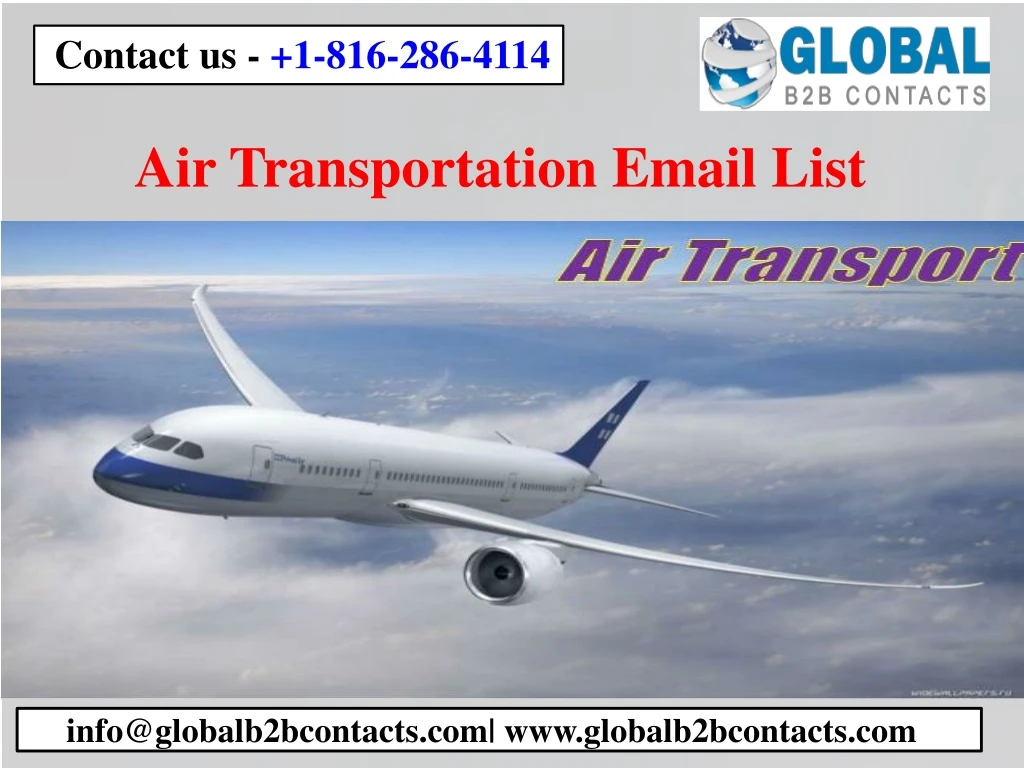 PPT Air transportation email list PowerPoint Presentation free