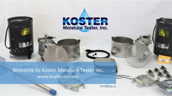 Welcome to Koster Moisture Tester