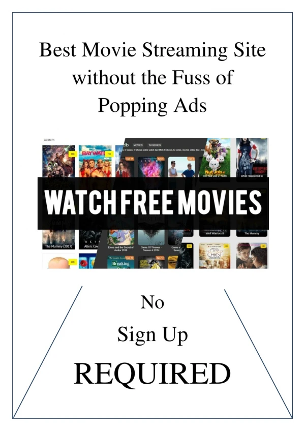 Movie Streaming Site without Ads