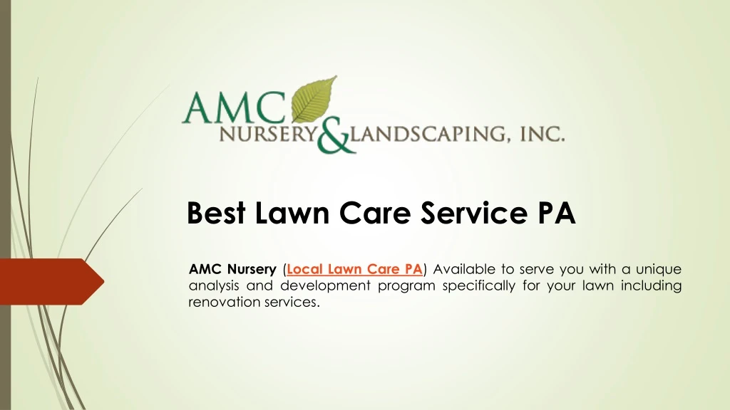 best lawn care service pa