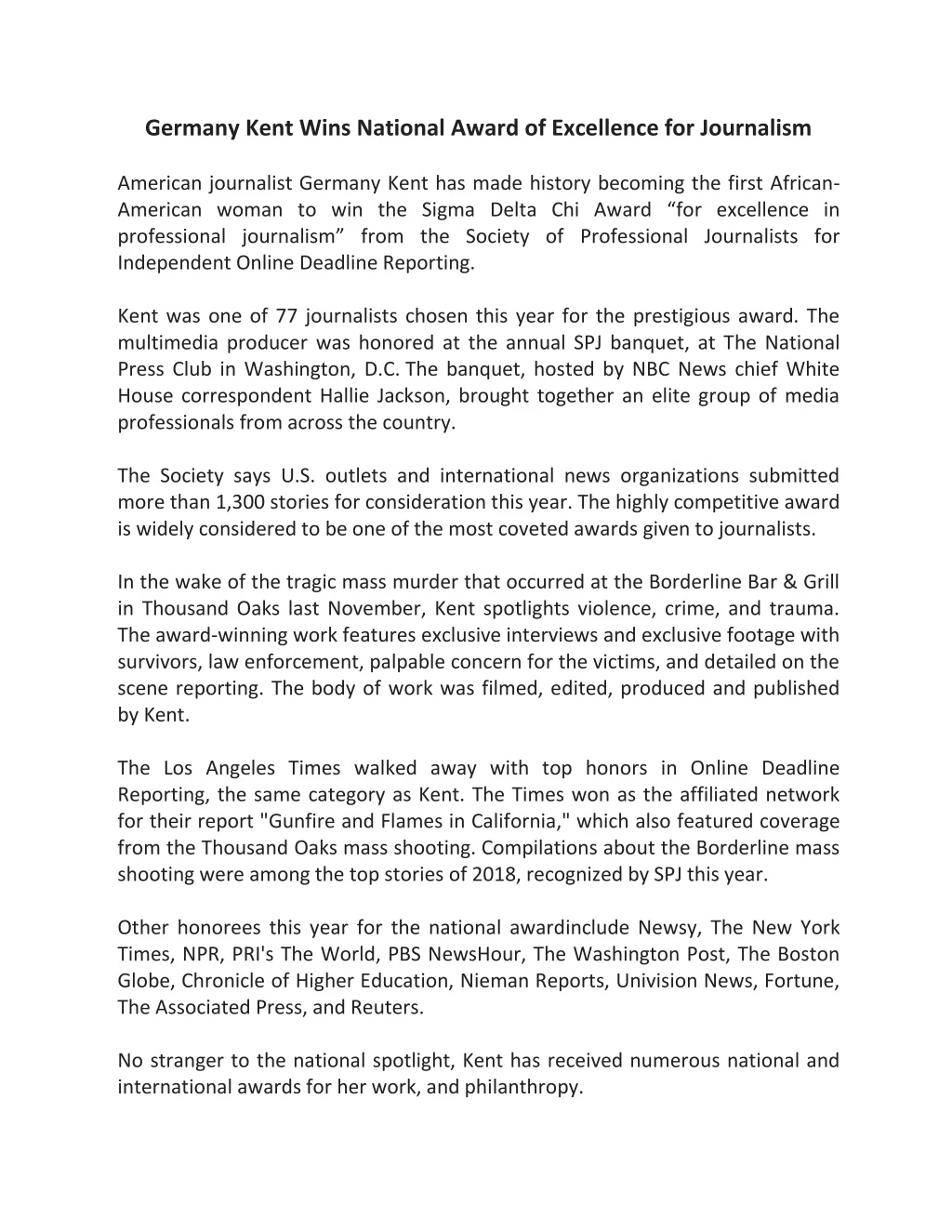 germany kent wins national award of excellence