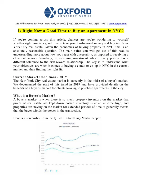 Reasons to Buy an Apartment in New York City By Sid Gandotra