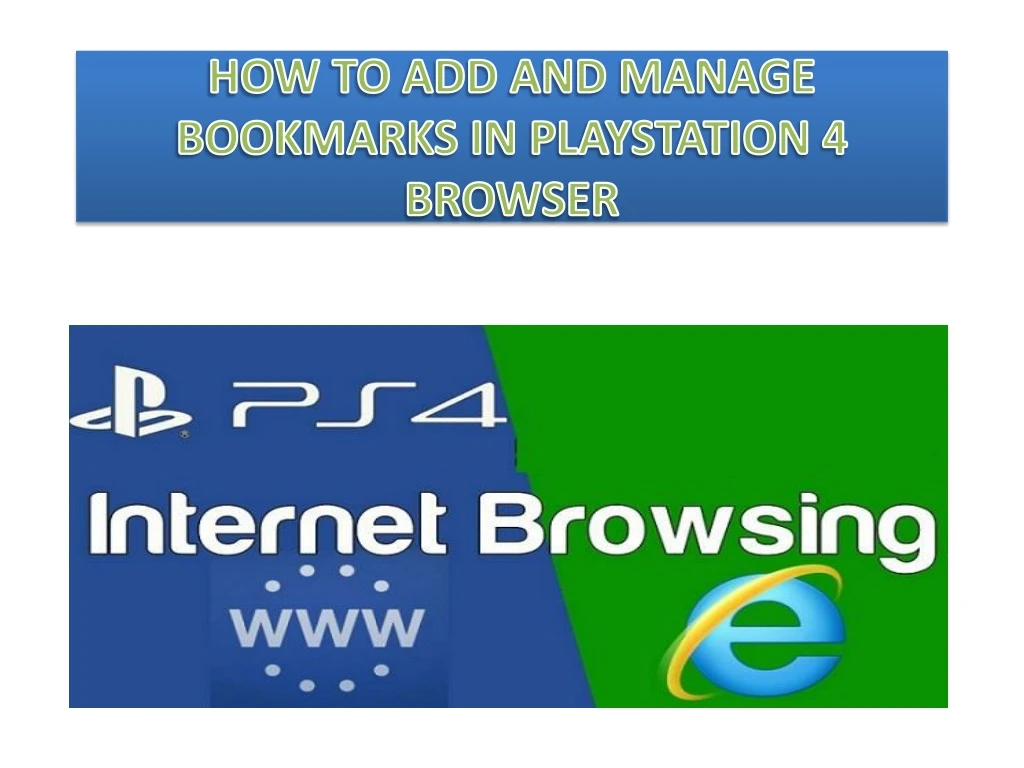 how to add and manage bookmarks in playstation 4 browser