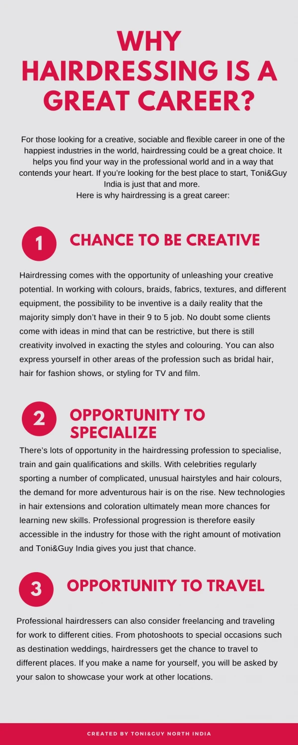 Why Hairdressing is a great career