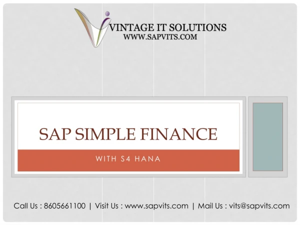 SAP Simple Finance PPT