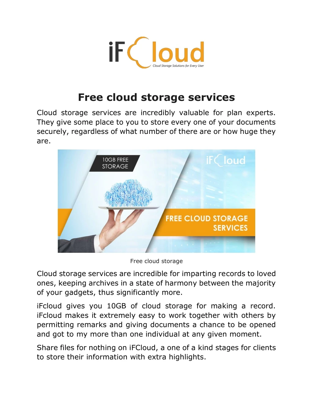 free cloud storage services