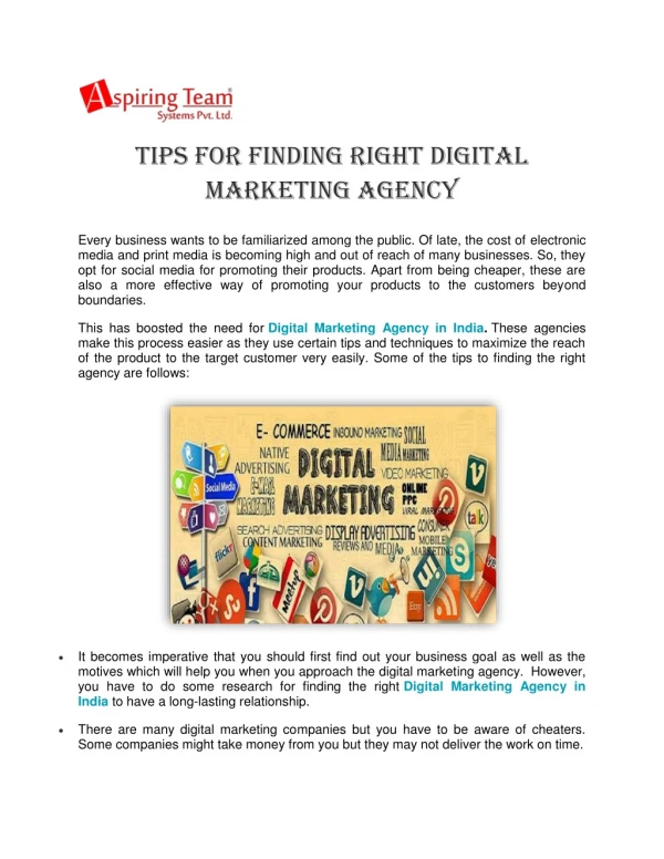 Tips for Finding Right Digital Marketing Agency