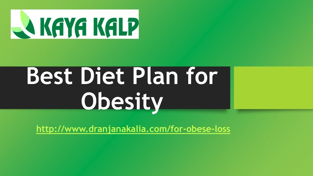 best d iet p lan for obesity