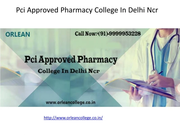 Pci Approved Pharmacy College In Delhi Ncr