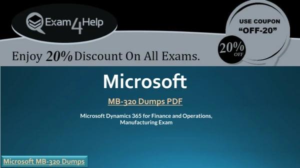Exam4Help | Microsoft MB-320 Exam Dumps | MB-320 Dumps PDF