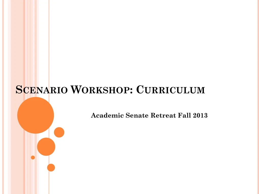 scenario workshop curriculum
