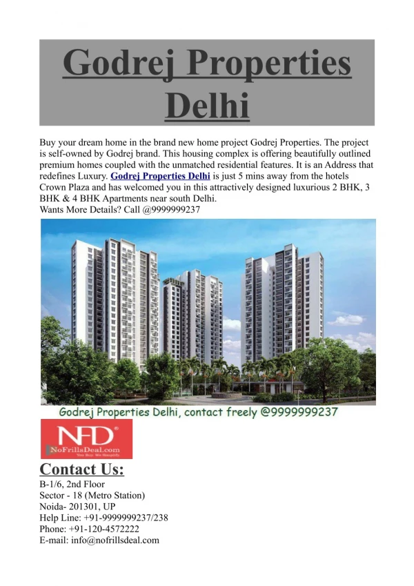 Godrej Properties Delhi