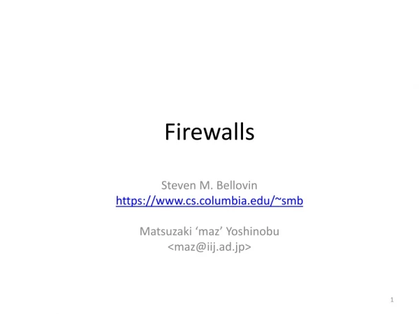 Firewalls