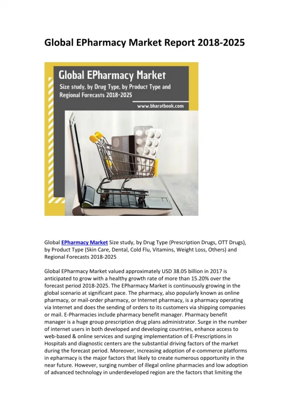 Global EPharmacy Market Report 2018-2025