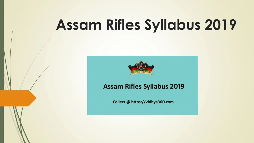 assam rifles syllabus 2019