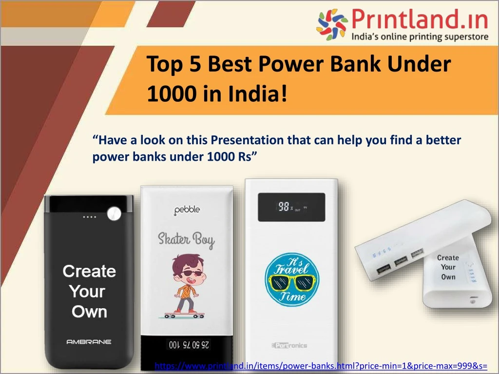 top 5 best power b ank u nder 1000 in india