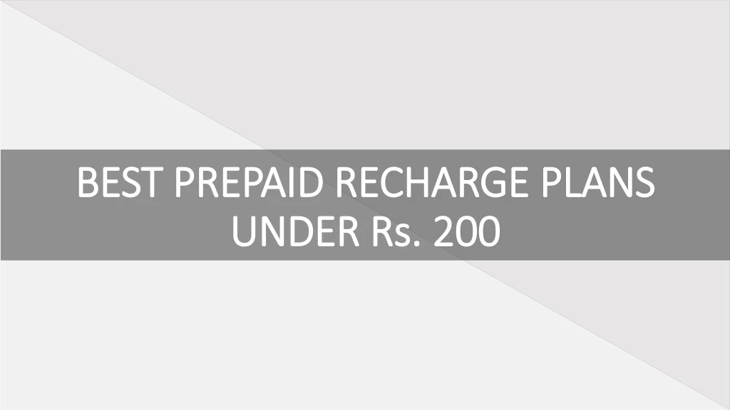 best prepaid recharge plans under rs 200