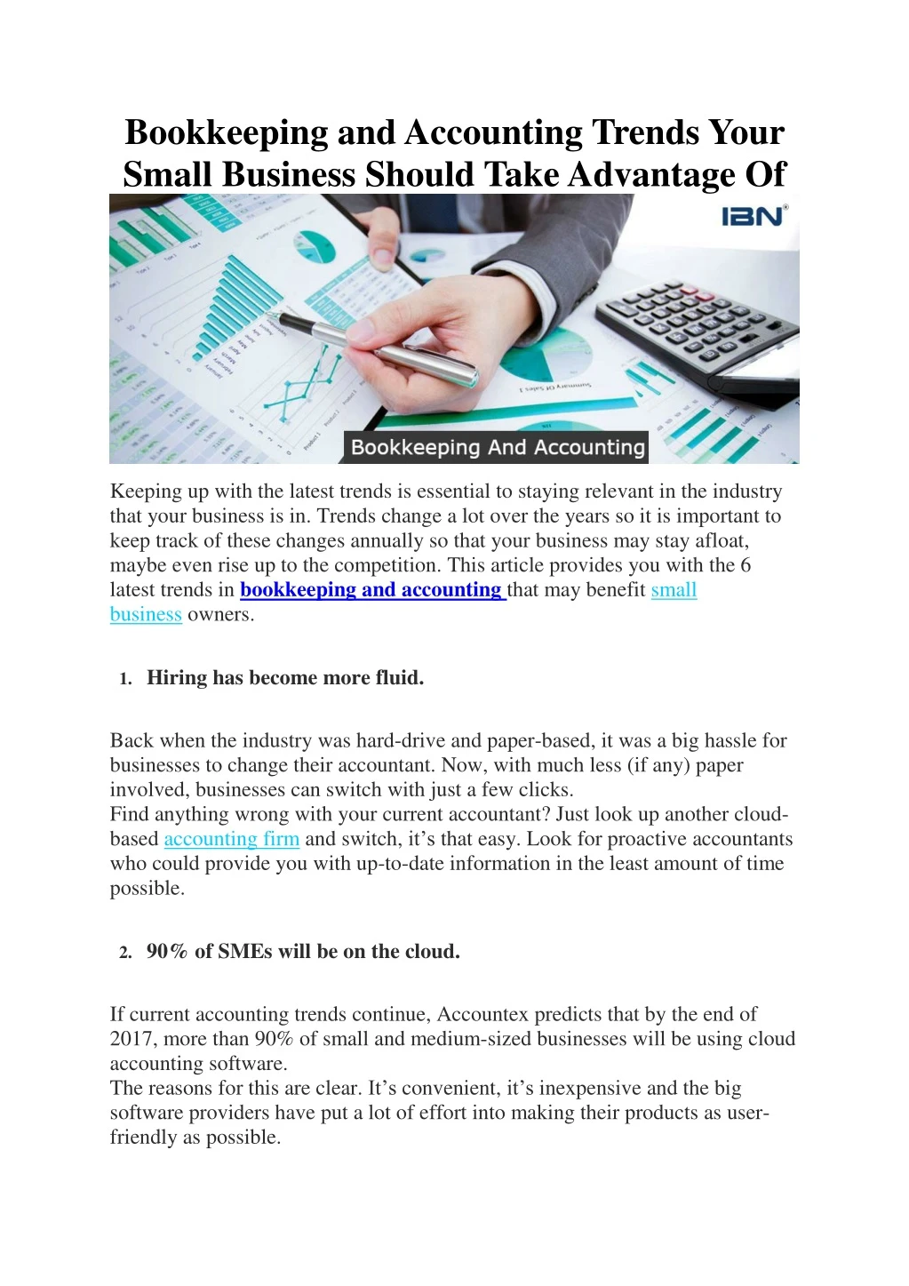 bookkeeping and accounting trends your small