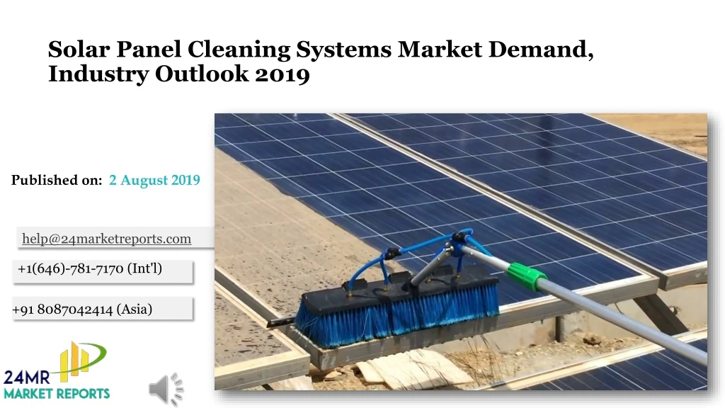 solar panel cleaning systems market demand industry outlook 2019